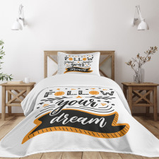 Popular Slogan Ornate Nature Bedspread Set