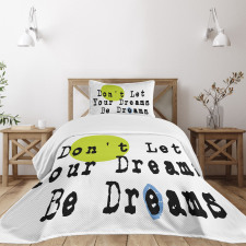 Message Typographic Pattern Bedspread Set