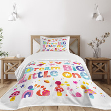 Little Words Composition Bedspread Set