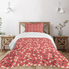 Floral Spring Theme Bedspread Set