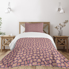 Retro Broken Pieces Look Bedspread Set