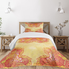 Patchwork Flower Leaves Bedspread Set