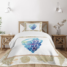 Aquatic Cockleshell Bedspread Set