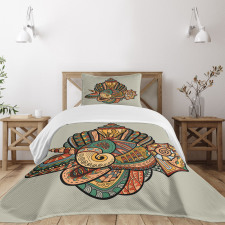 Abstract Seashell Art Bedspread Set