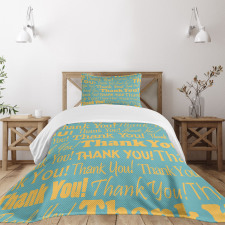 Appreciation Artwork Text Bedspread Set