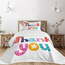 Floral Geometric Hearts Bedspread Set