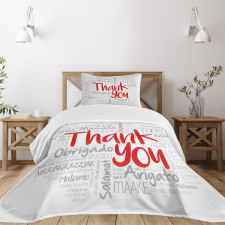 Appreciation Merci Danke Bedspread Set