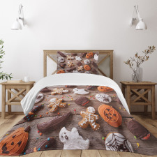 Sweets Covered in Chocolate Bedspread Set