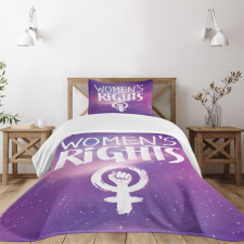 Womens Rights and Fist Bedspread Set