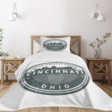 Aged America Emblem Ohio Bedspread Set