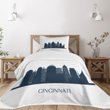 Silhouette of Structures Bedspread Set