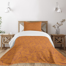 Abstract Swirling Stripes Bedspread Set