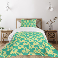 Botanical Flowers Blossom Bedspread Set