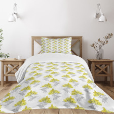 Lily Flowers Sketch Artwork Bedspread Set