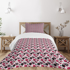 Grunge Pomegranate and Stains Bedspread Set