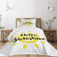 Spiral Sun Motif Bedspread Set