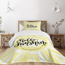 Modern Typography Bedspread Set