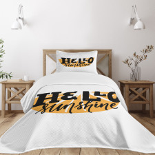 Funny Hand Lettering Bedspread Set