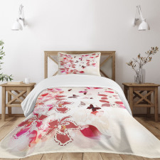 Orchids Butterflies Tropic Bedspread Set