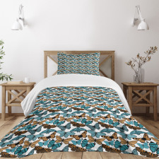 Spring Time Theme Flies Bedspread Set