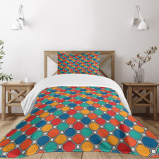 Octagons with Squares Bedspread Set