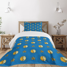 Sun and Moon Phases Layout Bedspread Set