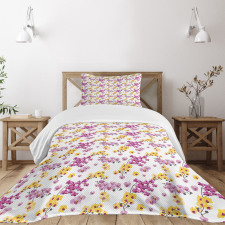 Flourishing Orchid Branches Bedspread Set