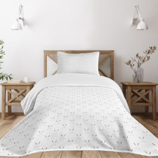 Crossed Golf Clubs Game Motif Bedspread Set