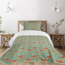 Silhouettes of Petals Bedspread Set