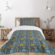 Retro Audio Equipment Bedspread Set