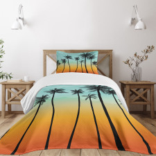 Ombre Effect Landscape Bedspread Set