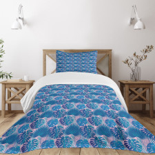 Exotic Palm Monochrome Bedspread Set