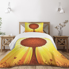 Fantasy Stripes Butterflies Bedspread Set