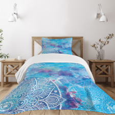 Watercolor Floral Asian Bedspread Set