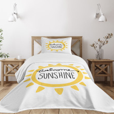 Welcome Sunshine Simplistic Bedspread Set