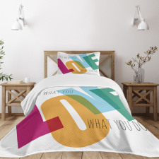 Vintage Colorful Letter Art Bedspread Set