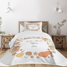 Warm Autumn Tones Cartoon Bedspread Set