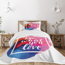 Contemporary Theme Love Work Bedspread Set