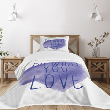 Watercolor Stain Abstract Bedspread Set