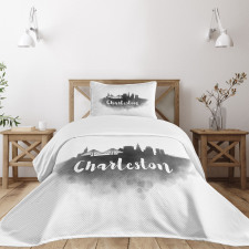 Smoky Style City Skyline Bedspread Set