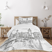 Sketch Style Zurich Bedspread Set