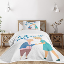 Woman and Mother Design Bedspread Set