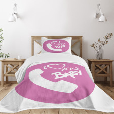 I Love You Baby Message Bedspread Set