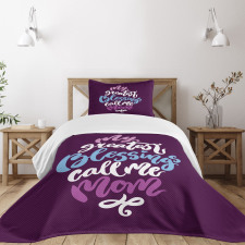 Calligraphic Message Mother Bedspread Set