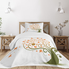 Abstract Autumn Tree Ornament Bedspread Set