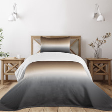 Brown and Grey Pattern Bedspread Set
