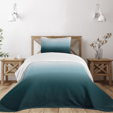 Teal Shades Design Bedspread Set