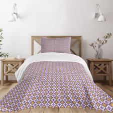 Rhombus Vivid Royal Bedspread Set