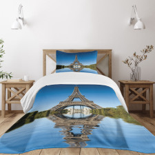 Eiffel Water Reflection Bedspread Set