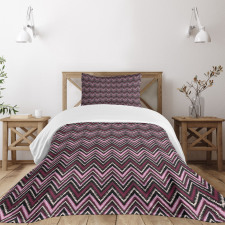 Abstract Bold Zigzags Art Bedspread Set